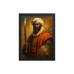 Samori Ture framed print on a plain backdrop in size 12"x16".