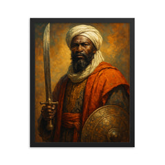 Samori Ture framed print on a plain backdrop in size 16"x20".