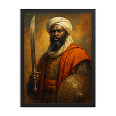 Samori Ture framed print on a plain backdrop in size 18"x24".