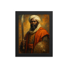 Samori Ture framed print on a plain backdrop in size 8"x10".