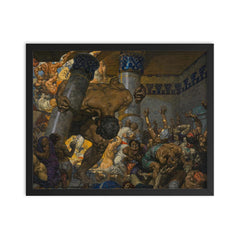 Samsons Rache by Alexander Rothaug framed print on a plain backdrop in size 16"x20".