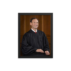 Samuel Alito framed print on a plain backdrop in size 12"x16".