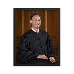 Samuel Alito framed print on a plain backdrop in size 16"x20".