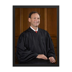 Samuel Alito framed print on a plain backdrop in size 18"x24".