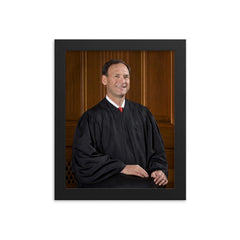 Samuel Alito framed print on a plain backdrop in size 8"x10".