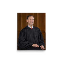 Samuel Alito poster on a plain backdrop in size 12"x16".