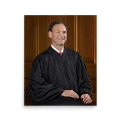 Samuel Alito poster on a plain backdrop in size 16"x20".