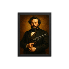 Samuel Colt framed print on a plain backdrop in size 12"x16".