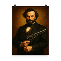 Samuel Colt poster on a plain backdrop in size 8"x10".