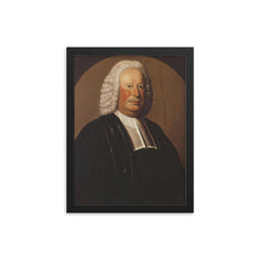 Samuel Johnson framed print on a plain backdrop in size 12"x16".