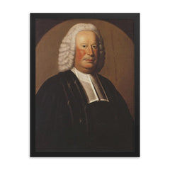 Samuel Johnson framed print on a plain backdrop in size 18"x24".