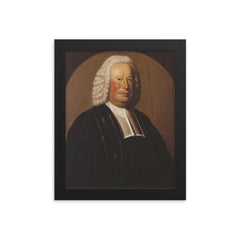 Samuel Johnson framed print on a plain backdrop in size 8"x10".