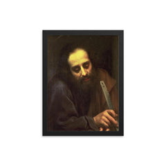 San Simone by Carlo Dolci framed print on a plain backdrop in size 12"x16".