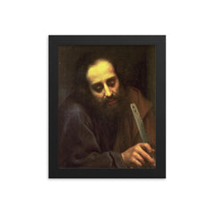 San Simone by Carlo Dolci framed print on a plain backdrop in size 8"x10".