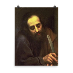 San Simone by Carlo Dolci poster on a plain backdrop in size 8"x10".