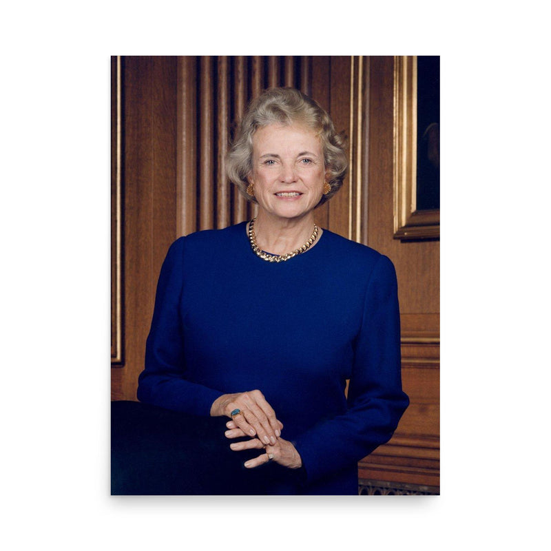Sandra Day OConnor poster on a plain backdrop in size 18