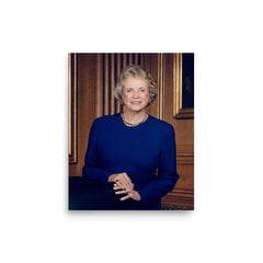 Sandra Day OConnor poster on a plain backdrop in size 8"x10".
