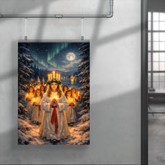 Sankta Lucia procession through Nordic darkness poster 4