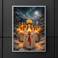 Sankta Lucia procession through Nordic darkness poster 5