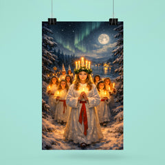 Sankta Lucia procession through Nordic darkness poster 6