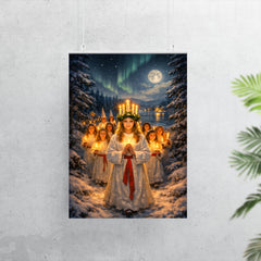 Sankta Lucia procession through Nordic darkness poster 7