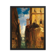 Santa Maria della Salute by James Holland, 1845 framed print on a plain backdrop in size 16"x20".