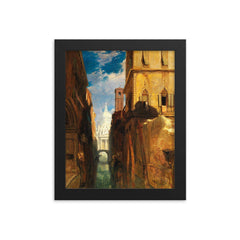 Santa Maria della Salute by James Holland, 1845 framed print on a plain backdrop in size 8"x10".