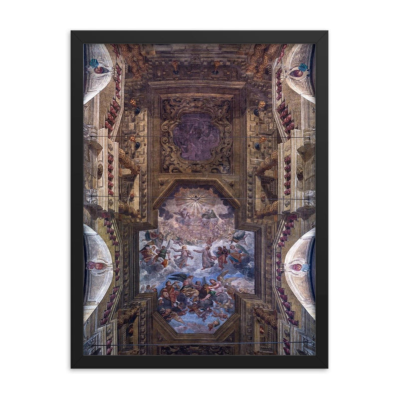 Santi Faustino e Giovita by Tommaso Sandrino framed print on a plain backdrop in size 18