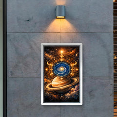 Saturn's hexagon like occult geometry poster 2