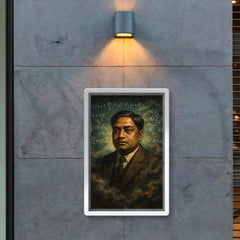 Satyendra Nath Bose amid quantum blackboard haze poster 2