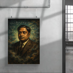 Satyendra Nath Bose amid quantum blackboard haze poster 4
