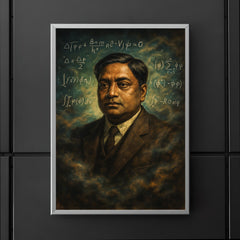 Satyendra Nath Bose amid quantum blackboard haze poster 5