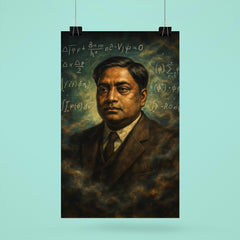 Satyendra Nath Bose amid quantum blackboard haze poster 6