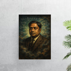 Satyendra Nath Bose amid quantum blackboard haze poster 7