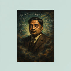 Satyendra Nath Bose amid quantum blackboard haze poster 8