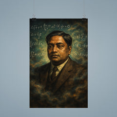 Satyendra Nath Bose amid quantum blackboard haze poster 9
