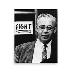 Saul Alinsky poster on a plain backdrop in size 16"x20".