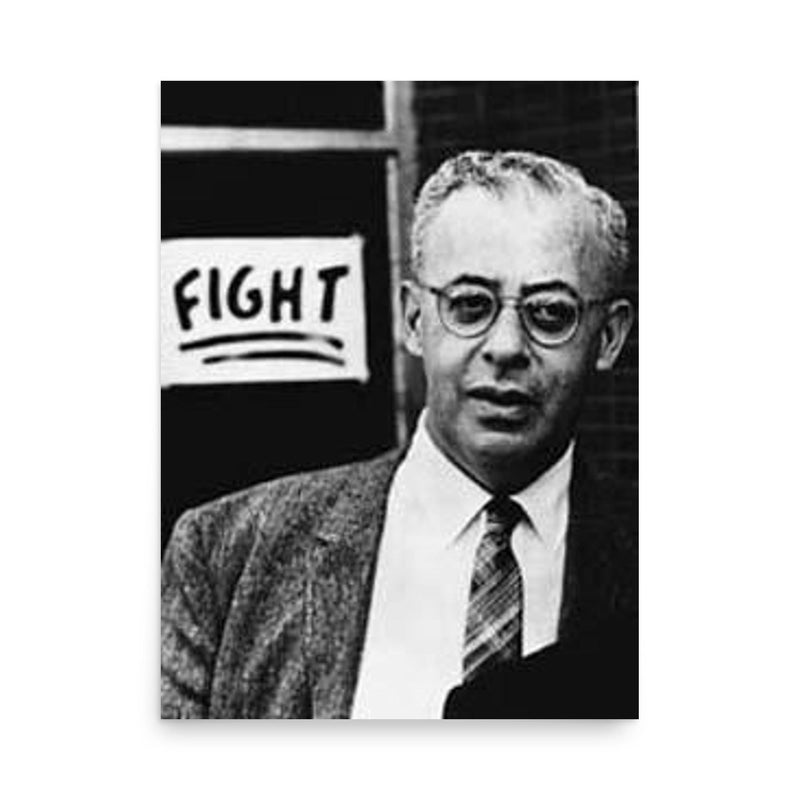 Saul Alinsky poster on a plain backdrop in size 18