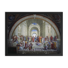 School of Athens by Raphael framed print on a plain backdrop in size 18"x24".
