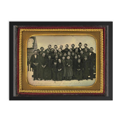 School Town of Greenwich, 1852 framed print on a plain backdrop in size 18"x24".