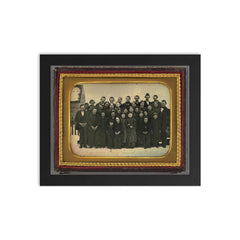 School Town of Greenwich, 1852 framed print on a plain backdrop in size 8"x10".