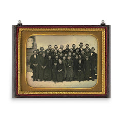 School Town of Greenwich, 1852 poster on a plain backdrop in size 8"x10".