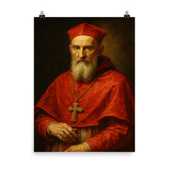 Scipione Rebiba poster on a plain backdrop in size 8"x10".