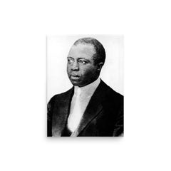 Scott Joplin poster on a plain backdrop in size 12"x16".