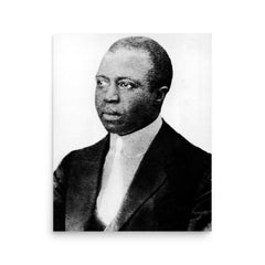 Scott Joplin poster on a plain backdrop in size 16"x20".