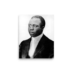 Scott Joplin poster on a plain backdrop in size 8"x10".