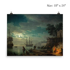 Seaport by Moonlight by Claude Joseph Vernet, 1771 poster 5
