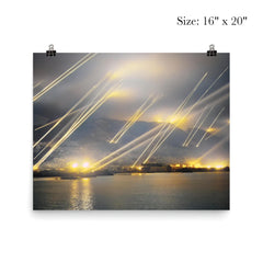 Searchlights and Anti-Aircraft Guns Over Gibraltar, November 20, 1942 poster 2