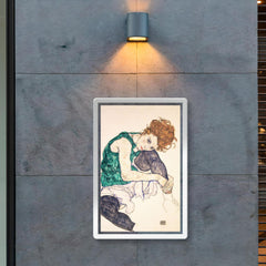 Seated Woman with Bent Knee by Egon Schiele poster 2