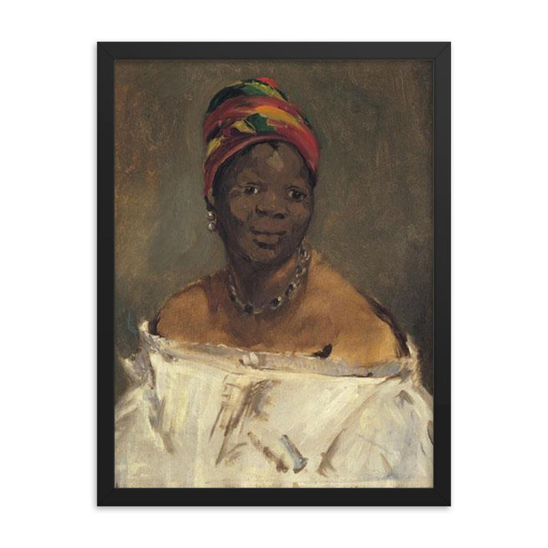 Second Most Famous Woman in Parisian Art framed print on a plain backdrop in size 18
